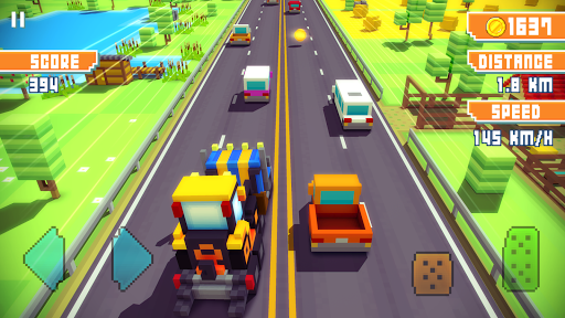 Blocky Highway Traffic Racing mod screenshots 4
