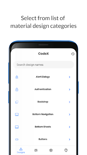 CodeX – Android Material UI Templates mod screenshots 1