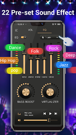 Equalizer amp Bass Booster – Music Volume EQ mod screenshots 4