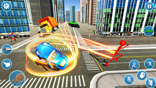 Flash Stickman Rope Hero Speed Hero Crime City mod screenshots 1
