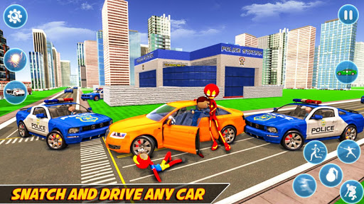 Flash Stickman Rope Hero Speed Hero Crime City mod screenshots 4