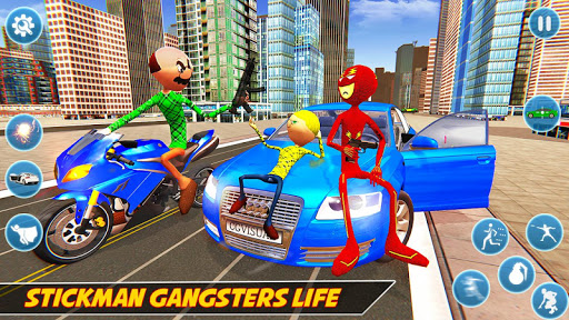 Flash Stickman Rope Hero Speed Hero Crime City mod screenshots 5