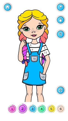 Girls Coloring Book – Color by Number for Girls mod screenshots 2