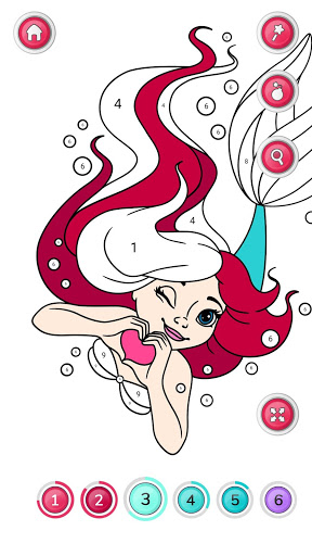 Girls Coloring Book – Color by Number for Girls mod screenshots 4