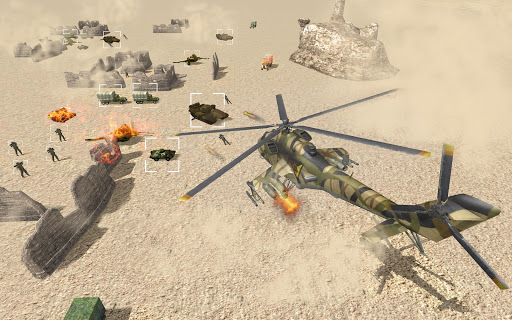 Helicopter Simulator 3D Gunship Battle Air Attack mod screenshots 1