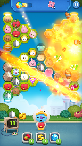 LINE HELLO BT21- Cute bubble-shooting puzzle game mod screenshots 1