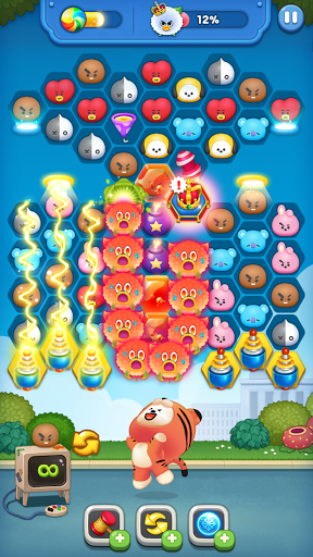 LINE HELLO BT21- Cute bubble-shooting puzzle game mod screenshots 3