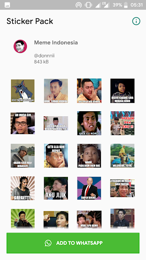 MEME Indonesia WA Stickers mod screenshots 1