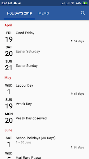 Monthly Calendar amp Holiday mod screenshots 5