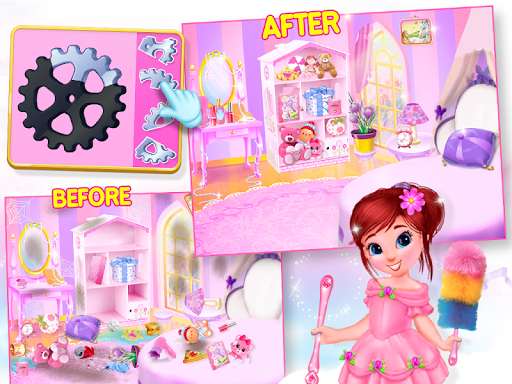 Princess House Cleanup For Girls Keep Home Clean mod screenshots 4