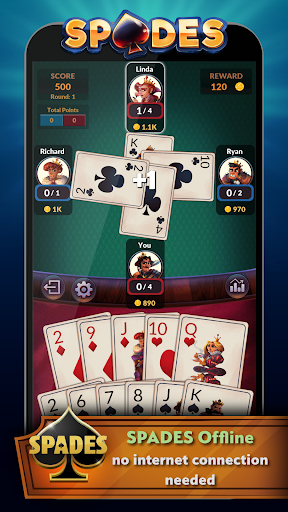 Spades – Offline Free Card Games mod screenshots 1