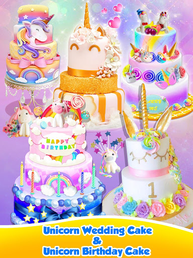 Unicorn Food – Sweet Rainbow Cake Desserts Bakery mod screenshots 2