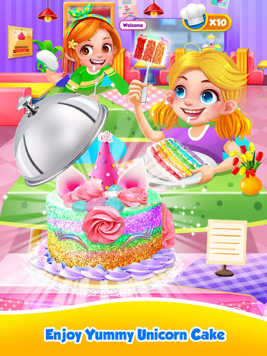 Unicorn Food – Sweet Rainbow Cake Desserts Bakery mod screenshots 5