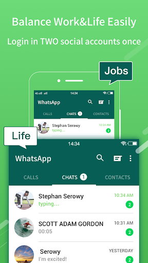 2Face 2 Accounts for 2 whatsapp dual apps mod screenshots 2