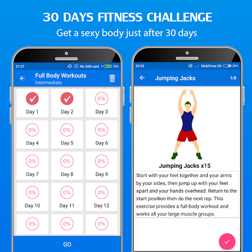 30 Day Home Workout – Fit challenge home workouts mod screenshots 3