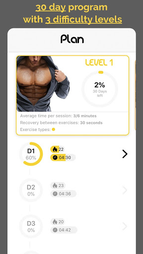 30 day challenge – CHEST workout plan mod screenshots 2