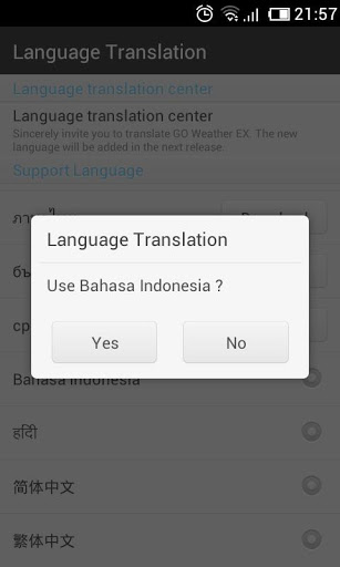 Bahasa Indonesian GO WeatherEX mod screenshots 2