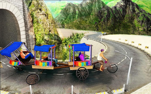 Bicycle Rickshaw Simulator 2019 Taxi Game mod screenshots 1