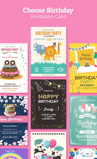 Birthday Invitation Maker Invitation Card Maker mod screenshots 1