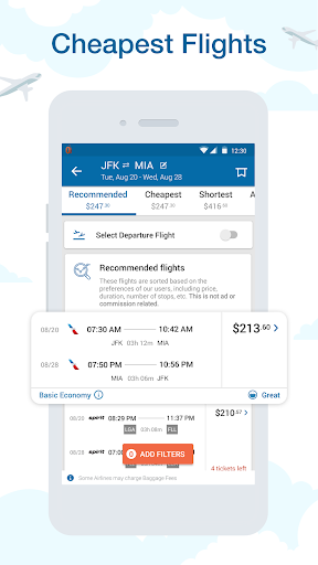 CheapOair Cheap Flights Cheap Hotels Booking App mod screenshots 1