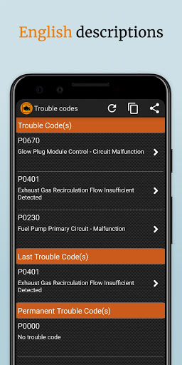 EOBD Facile OBD2 car diagnostic scanner Bluetooth mod screenshots 5