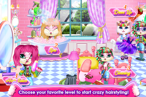 Fluffy Kitty Hair Salon mod screenshots 2