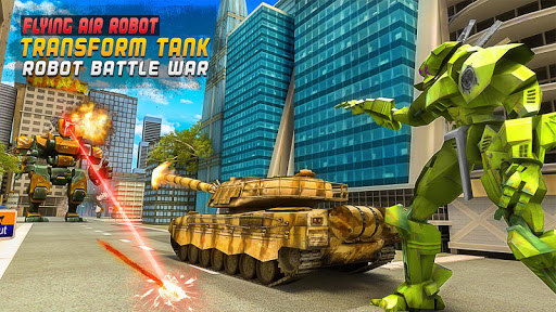 Flying Air Robot Transform Tank Robot Battle War mod screenshots 1