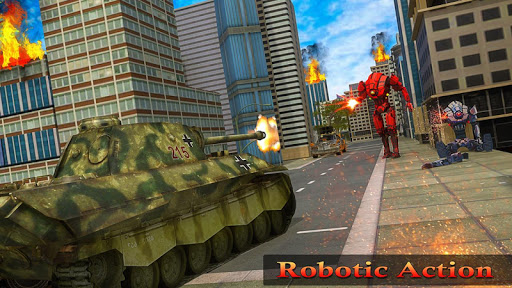 Flying Air Robot Transform Tank Robot Battle War mod screenshots 2