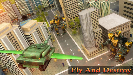Flying Air Robot Transform Tank Robot Battle War mod screenshots 3