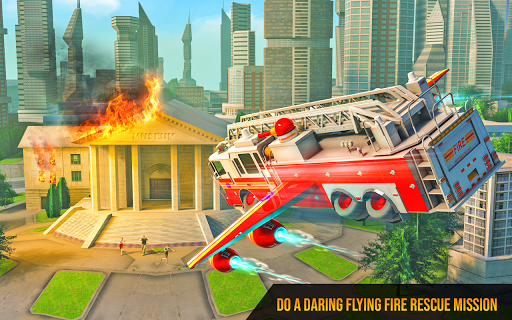 Flying Firefighter Truck Transform Robot Games mod screenshots 1