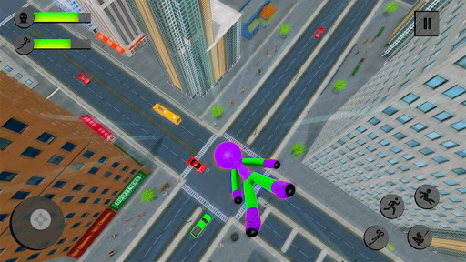 Flying Hero Stickman Rope Hero Grand Crime City mod screenshots 4
