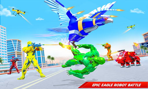 Flying Jet Police Eagle Bike Robot Hero Games mod screenshots 2