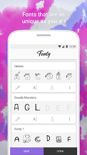Fonty – Draw and Make Fonts mod screenshots 1