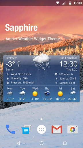 Free Weather Forecast amp Clock Widget mod screenshots 1