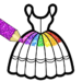 Glitter Dresses Coloring Book For Girls MOD