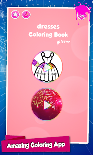 Glitter Dresses Coloring Book For Girls mod screenshots 1