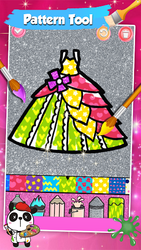 Glitter Dresses Coloring Book For Girls mod screenshots 4
