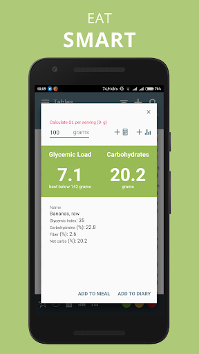 Glycemic Index Load in food net carbs diet tracker mod screenshots 2