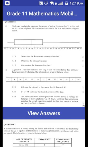 Grade 11 Mathematics Mobile Application mod screenshots 4