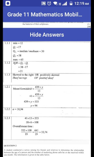 Grade 11 Mathematics Mobile Application mod screenshots 5