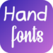 Hand Fonts for FlipFont with Font Resizer MOD