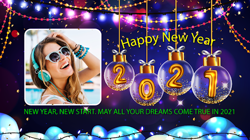 Happy New Year Photo Frame 2021 photo editor mod screenshots 4