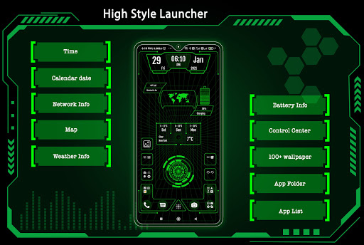 High Style Launcher 2021 – App Lock Hide App mod screenshots 1
