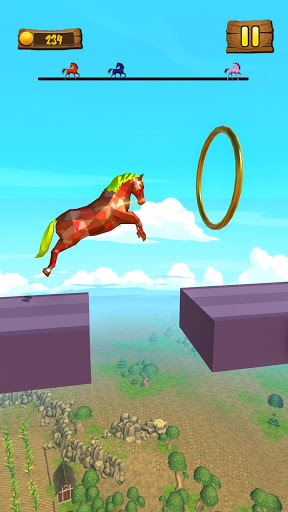 Horse Run Colours Fun Race 3D Games mod screenshots 2