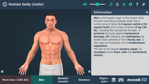 Human body male educational VR 3D mod screenshots 1