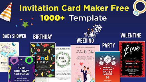 Invitation Maker Free – Birthday amp Wedding Card mod screenshots 1