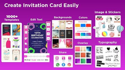 Invitation Maker Free – Birthday amp Wedding Card mod screenshots 3