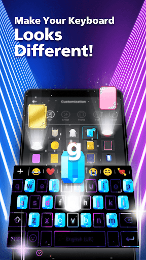 LED NEON Keyboard – Colorful lighting RGB emoji mod screenshots 3