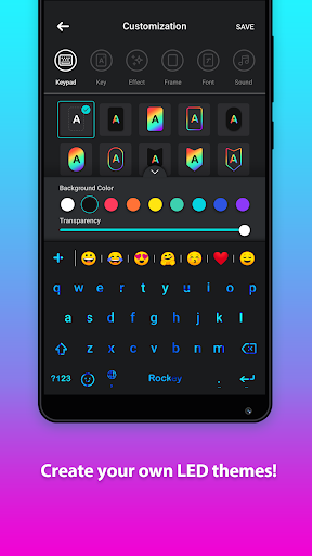 LED NEON Keyboard – Colorful lighting RGB emoji mod screenshots 4