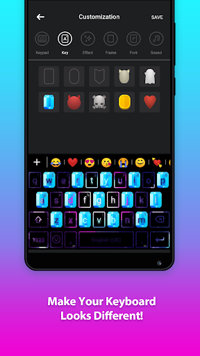 LED NEON Keyboard – Colorful lighting RGB emoji mod screenshots 5